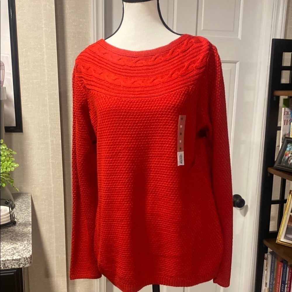 Croft & Barrow Red Knit Sweater